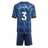 Arsenal Cristhian Mosquera #3 Bortedraktsett Barn 2025-26 Kortermet (+ Korte bukser)